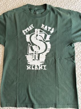 Stray Rats Streetwear Skate Green $ Miami Graphic T Shirt Medium USA supreme
